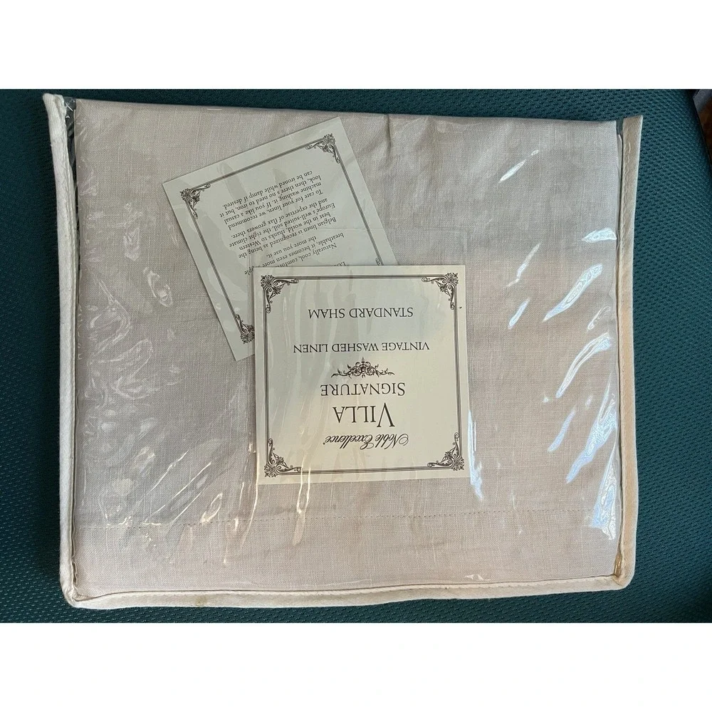 Noble Excellence Villa Signature Vintage Washed Linen Sham Standard 20